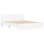 fehér ágykeret fejtámlával és LED-del 150 x 200 cm