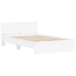 fehér ágykeret fejtámlával és LED-del 135 x 190 cm