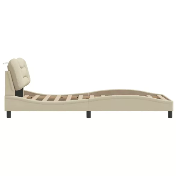 ágykeret matrac nélkül Hvar krém 90x190 cm szövet