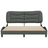 sötétszürke szövet ágykeret matrac nélkül Hvar 160 x 200 cm