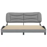 világosszürke szövet ágykeret matrac nélkül Hvar 180 x 200 cm