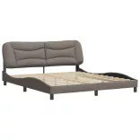 tópszínű szövet ágykeret matrac nélkül Hvar 180 x 200 cm