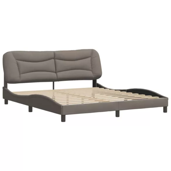 tópszínű szövet ágykeret matrac nélkül Hvar 180 x 200 cm