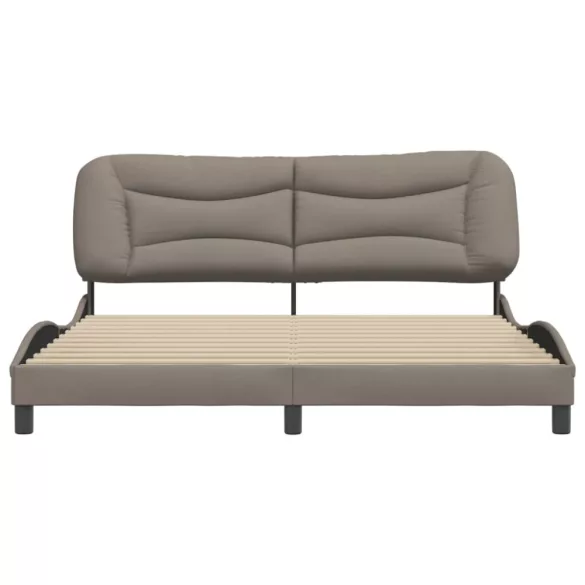 tópszínű szövet ágykeret matrac nélkül Hvar 180 x 200 cm