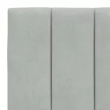 világosszürke bársony ágykeret matrac nélkül Hanko 90x190 cm