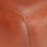 barna valódi bőr és tömör mangófa tornapad 58 cm