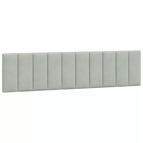 világosszürke bársony ágykeret matrac nélkül Hanko 200 x 200 cm