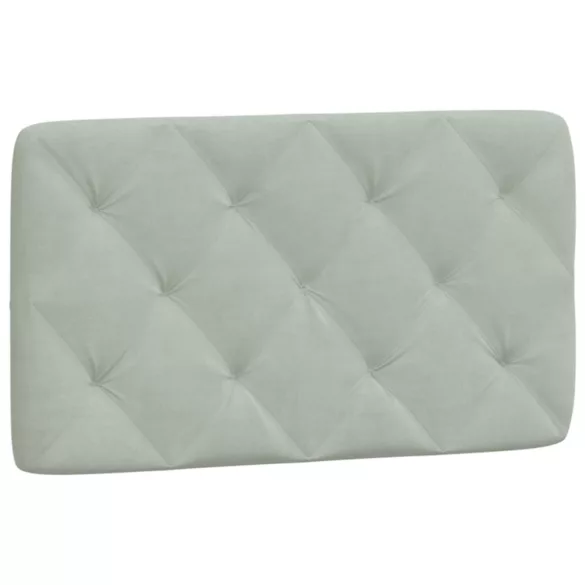 világosszürke bársony ágykeret matrac nélkül 90x190 cm