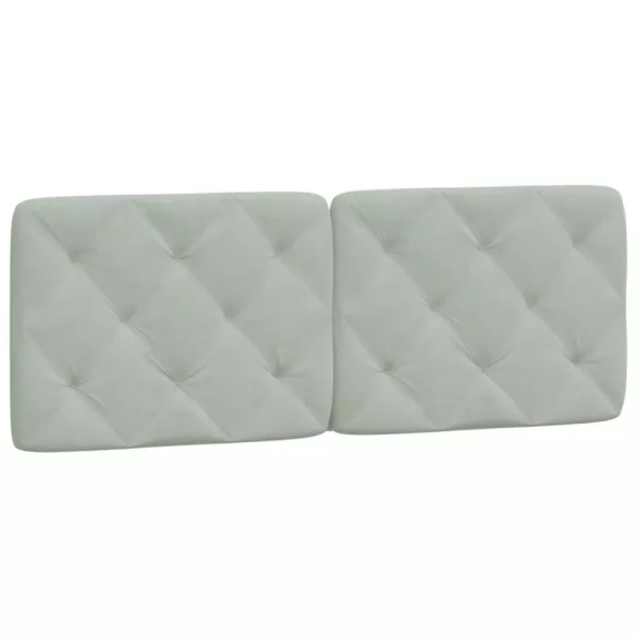 világosszürke bársony ágykeret matrac nélkül 120x200 cm