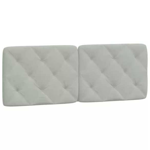 világosszürke bársony ágykeret matrac nélkül 140x200 cm