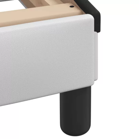 fehér és fekete műbőr ágykeret matrac nélkül Hvar 90x190 cm