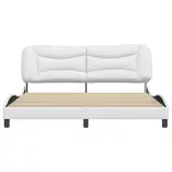 fehér műbőr ágykeret matrac nélkül Hvar 180x200 cm