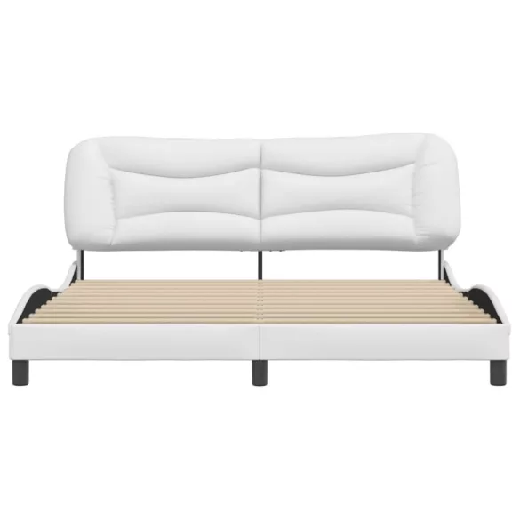 fehér műbőr ágykeret matrac nélkül Hvar 180x200 cm