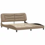 cappuccino színű műbőr ágykeret matrac nélkül Hvar 180x200 cm