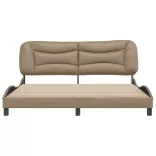 cappuccino színű műbőr ágykeret matrac nélkül Hvar 180x200 cm