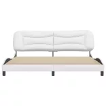 fehér műbőr ágykeret matrac nélkül Hvar 200x200 cm