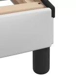 fehér és fekete műbőr ágykeret Viana matrac nélkül 80 x 200 cm