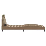 cappuccino színű műbőr ágykeret Viana matrac nélkül 90 x 200 cm