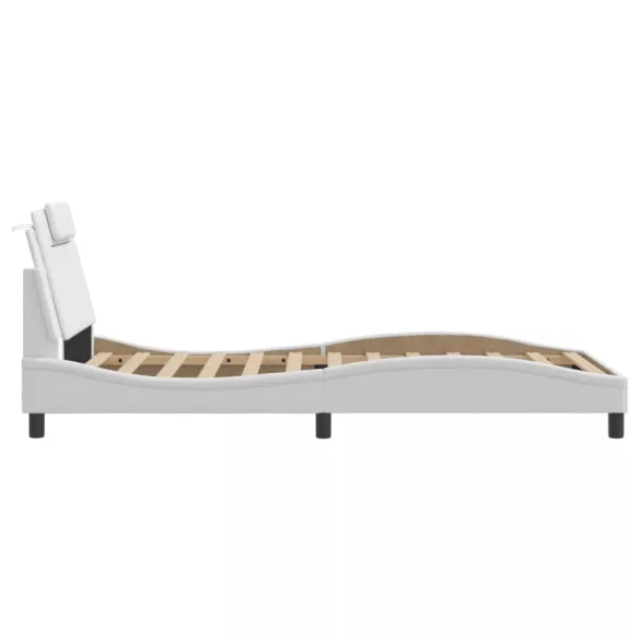 fehér műbőr ágykeret Viana matrac nélkül 100x200 cm