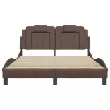 barna műbőr ágykeret Viana matrac nélkül 120 x 200 cm