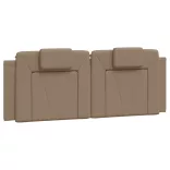 cappuccino színű műbőr ágykeret Viana matrac nélkül 120x200 cm