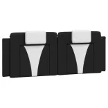 fekete és fehér műbőr ágykeret Viana matrac nélkül 140x190 cm