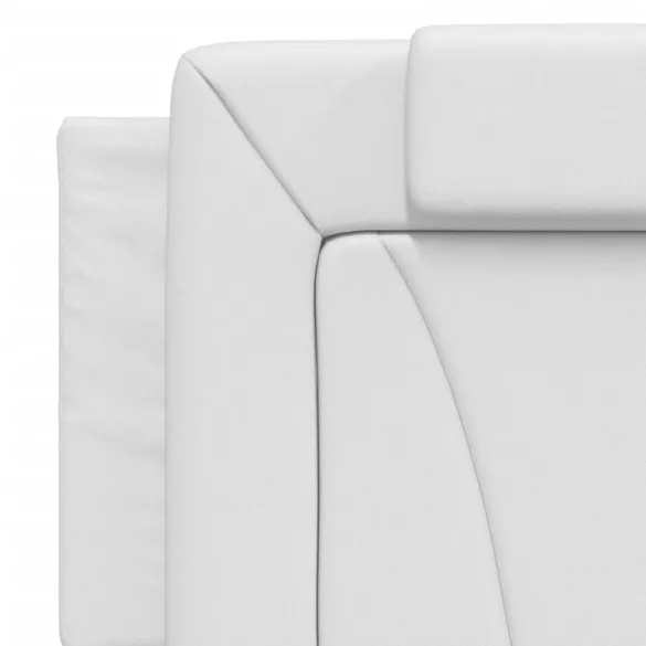 fehér műbőr ágykeret Viana matrac nélkül 160x200 cm