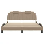 cappuccino színű műbőr ágykeret Viana matrac nélkül 160x200 cm