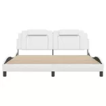 fehér műbőr ágykeret Viana matrac nélkül 180x200 cm