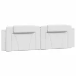 fehér műbőr ágykeret Viana matrac nélkül 180x200 cm