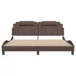 barna műbőr ágykeret Viana matrac nélkül 180 x 200 cm