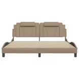 cappuccino színű műbőr ágykeret Viana matrac nélkül 180x200 cm