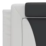 fehér és fekete műbőr ágykeret Viana matrac nélkül 180x200 cm