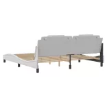 fehér műbőr ágykeret Viana matrac nélkül 200x200 cm