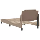 cappuccino színű műbőr ágykeret matrac nélkül Zadar 80 x 200 cm