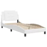 fehér műbőr ágykeret matrac nélkül Zadar 100x200 cm