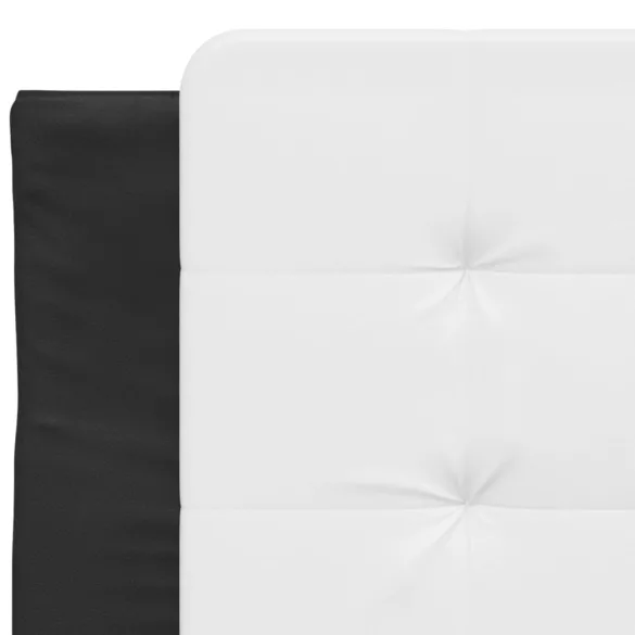 fekete és fehér műbőr ágykeret matrac nélkül Zadar 100x200 cm