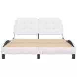 fehér műbőr ágykeret matrac nélkül Zadar 120 x 200 cm
