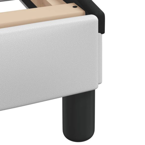 fehér és fekete műbőr ágykeret matrac nélkül Zadar 120 x 200 cm