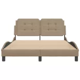 cappuccino színű műbőr ágykeret matrac nélkül Zadar 140x190 cm