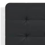 fehér és fekete műbőr ágykeret matrac nélkül Zadar 140 x 190 cm