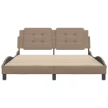 cappuccino színű műbőr ágykeret matrac nélkül Zadar 160x200 cm