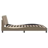 cappuccino színű műbőr ágykeret matrac nélkül Zadar 160x200 cm
