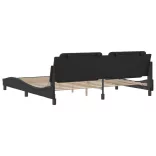 fekete műbőr ágykeret matrac nélkül Zadar 200x200 cm