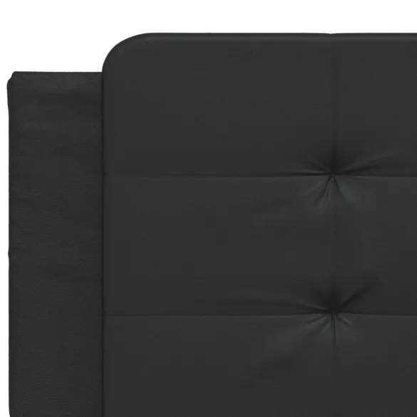fekete műbőr ágykeret matrac nélkül Zadar 200x200 cm