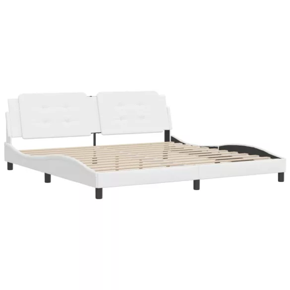 fehér műbőr ágykeret matrac nélkül Zadar 200x200 cm