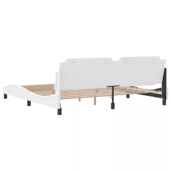 fehér műbőr ágykeret matrac nélkül Zadar 200x200 cm