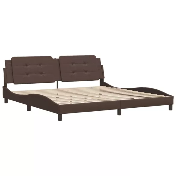 barna műbőr ágykeret matrac nélkül Zadar 200 x 200 cm