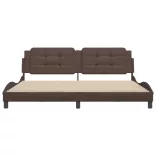 barna műbőr ágykeret matrac nélkül Zadar 200 x 200 cm