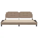 cappuccino színű műbőr ágykeret matrac nélkül Zadar 200x200 cm